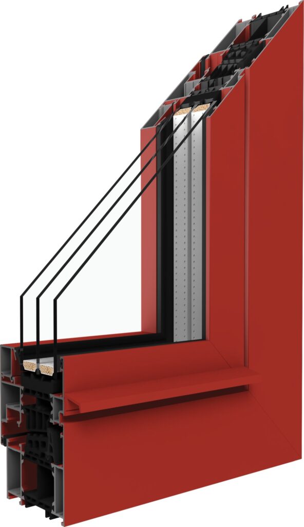 Fenstermaxx24 – MB 86SI Okno czerwony