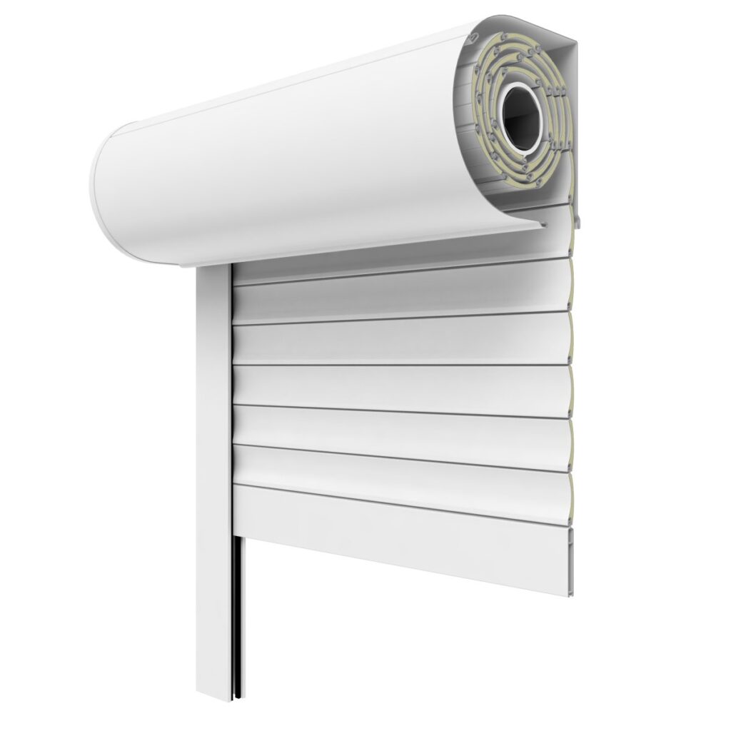 Fenstermaxx24 – Roleta Aluminiowa Owalna Biala Zewnatrz