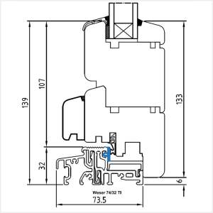 Fenstermaxx24 – Softline 68 Balkontuer mit flacher Schwelle