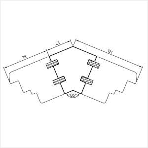 Fenstermaxx24 – Softline 68 Eckkopplung 135° PP135