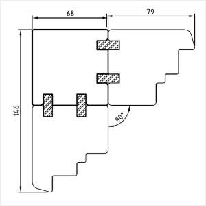 Fenstermaxx24 – Softline 68 Eckkopplung 90° PP090