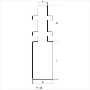 Fenstermaxx24 – Softline 68 Pfosten fuer Statische Kopplung PS038