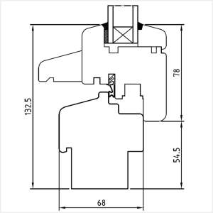 Fenstermaxx24 – Softline 68 Rahmen mit Fluegel Retroschenkel