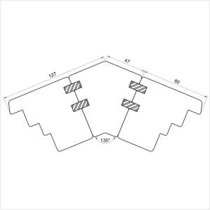 Fenstermaxx24 – Softline 78 Eckkopplung 135° PP135
