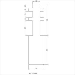 Fenstermaxx24 – Softline 78 Pfosten fuer Statische Kopplung PS78038
