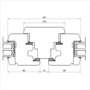 Fenstermaxx24 – Softline 78 Pfosten mit Fluegel