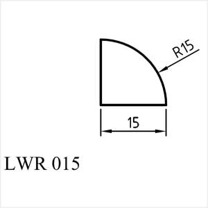 Fenstermaxx24 – Viertelstab Holz LWR015