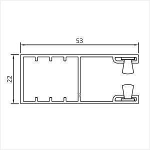 Fenstermaxx24 – Vorbaurollladen Fuehrungsschiene 53 mm Mini