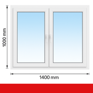 Fenstermaxx24, Drutex, Fenster-2-flg-140-100