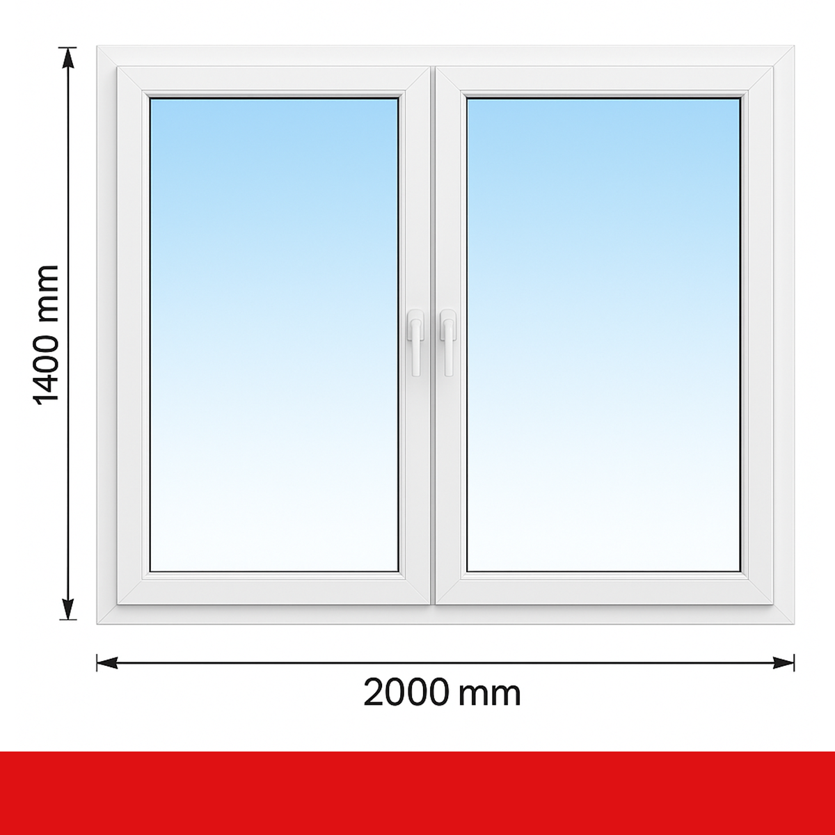 Fenstermaxx24, Drutex, Fenster-2-flg-200-140