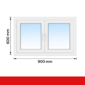 Fenstermaxx24, Drutex, Fenster-2-flg-90-60
