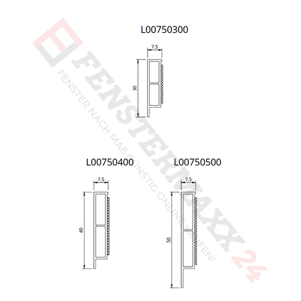 Fenstermaxx24 – L00 deckleisten zeichnung dekor wz