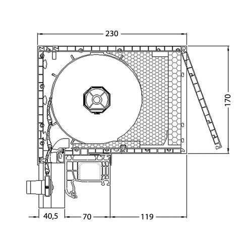 Fenstermaxx24 – SKS Aufsatzrollladen 170mm mit Revision von der Seite