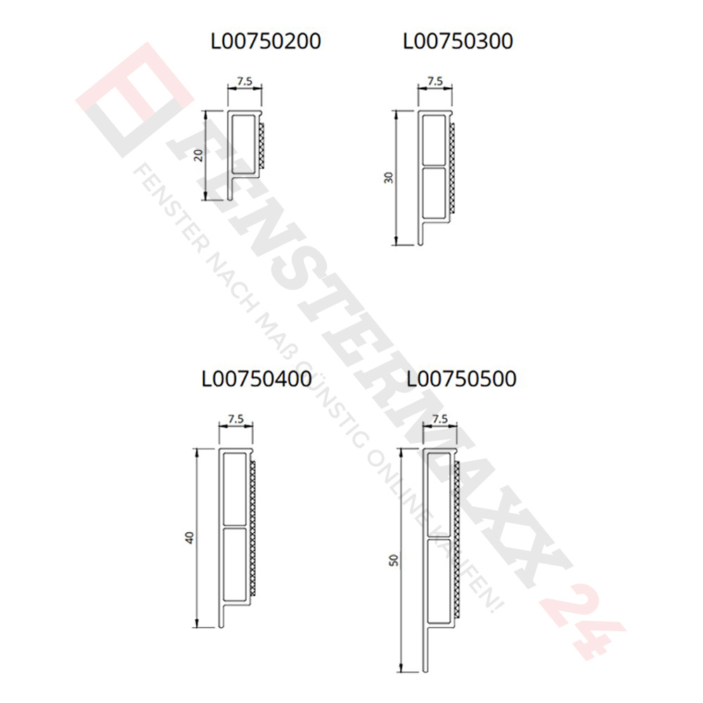 Fenstermaxx24 – deckleisten zeichnung wz