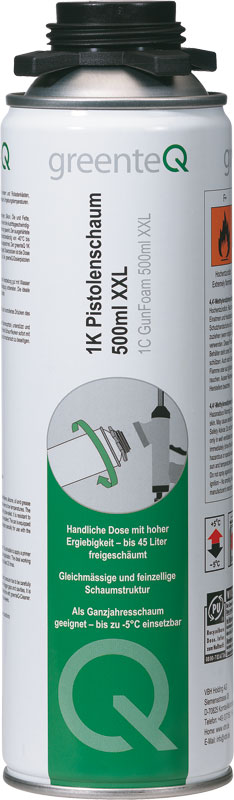 Fenstermaxx24 – greenteQ 1K Montageschaum xxl 500ml