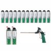 Fenstermaxx24 – greenteQ Montageschaum Set 2x PU 12x Schaum 1x Pi
