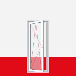 Kunststoff Balkontür Terrassentür Dreh-Kipp Links (DKL), Breite 1100mm