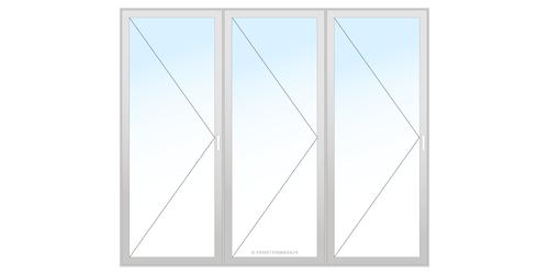 Drutex ALU Faltschiebetür 2280x1900 Innen: Verkehrsweiß - RAL 9016 Matt Aussen: Verkehrsweiß - RAL 9016 Matt