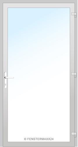 Drutex ALU Nebeneingangstür 1070 x 1935 (Gesamt mit Zusätzen: B 1070 x H 1935) Innen: Verkehrsweiß - RAL 9016 Matt Aussen: Anthrazitgrau, - RAL 7016 Matt