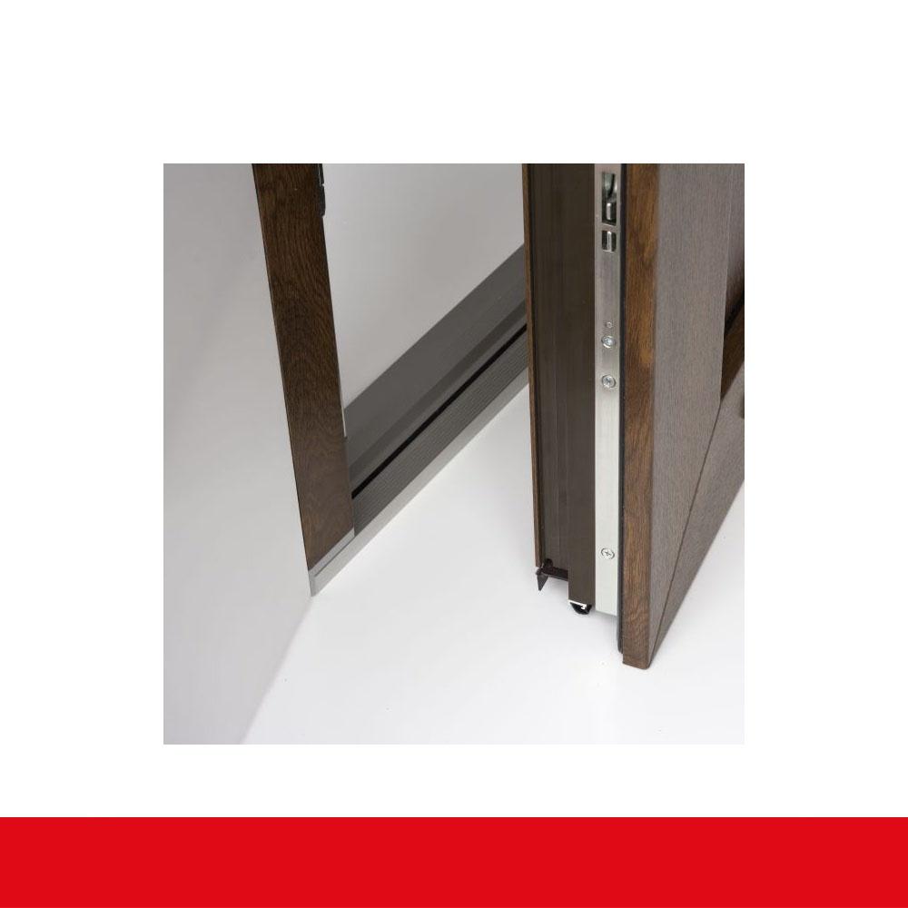 Nebeneingangstür Modell 1 Aluminium Gebürstet – Bild 11