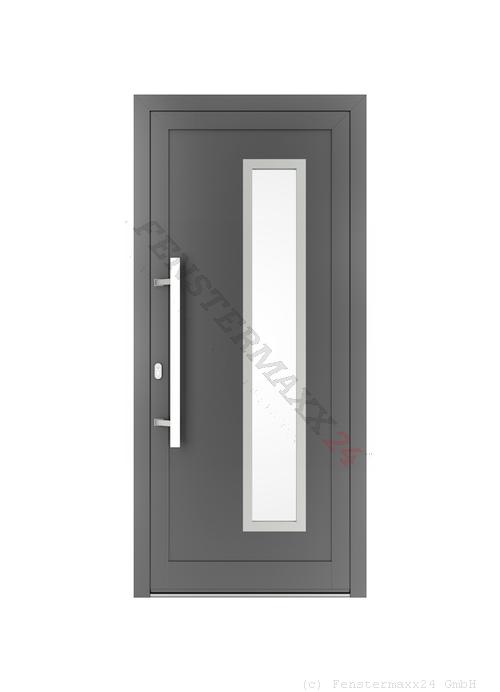 Drutex ALU Haustür 900 x 1900 (Gesamt mit Zusätzen: B 900 x H 1900) Innen: Anthrazitgrau, - RAL 7016 Matt Aussen: Anthrazitgrau, - RAL 7016 Matt