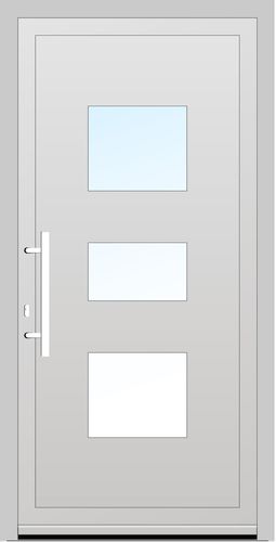 Salamander PVC Haustür 1130 x 1906 (Gesamt mit Zusätzen: B 1130 x H 2306) Innen: Weiss (ohne Dekorfarbe) Aussen: Weinrot (SAL 19)