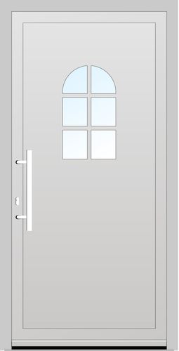 Salamander PVC Haustür 1000 x 2000 (Gesamt mit Zusätzen: B 1000 x H 2000) Innen: Weiss (ohne Dekorfarbe) Aussen: Weiss (ohne Dekorfarbe)