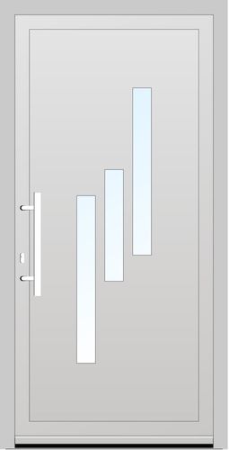 Salamander PVC Haustür 1200 x 2000 (Gesamt mit Zusätzen: B 1200 x H 2420) Innen: Weiss (ohne Dekorfarbe) Aussen: Weiss (ohne Dekorfarbe)