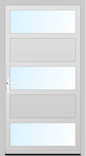 Salamander PVC Nebeneingangstür 900 x 2100 (Gesamt mit Zusätzen: B 900 x H 2100 ) Innen: Weiss (ohne Dekorfarbe) Aussen: Mahagoni (SAL 26)