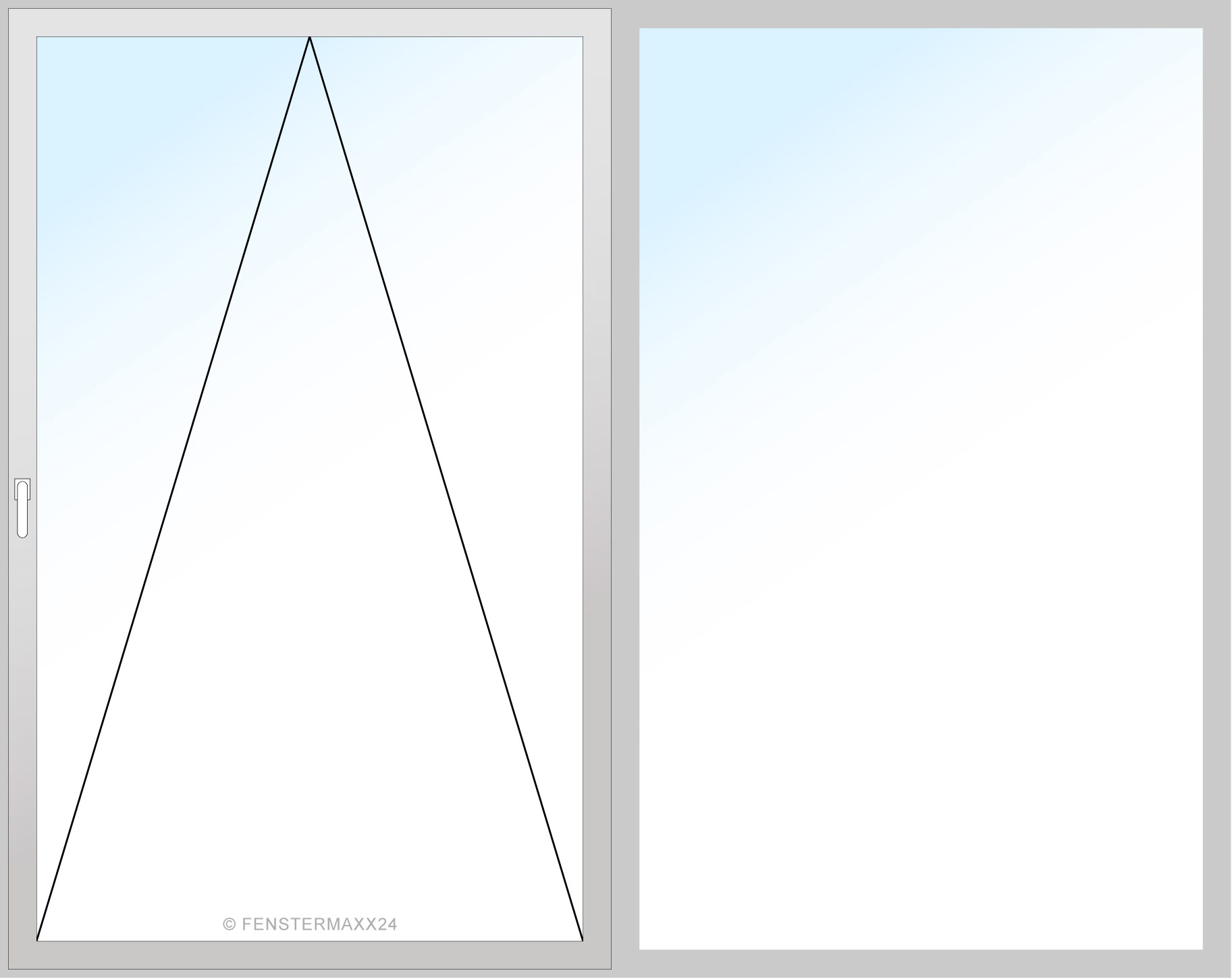 Drutex PVC PSK Tür 2000 x 2000 (Gesamt mit Zusätzen: B 2000 x H 2000 ) Innen: Weiss (ohne Dekorfarbe) Aussen: Weiss (ohne Dekorfarbe)