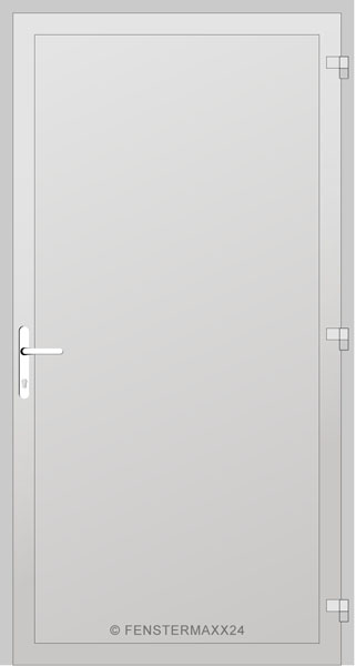 Gealan PVC Nebeneingangstür 800 x 2200 (Gesamt mit Zusätzen: B 800 x H 2200) Innen: Weiss (Standard) Aussen: Mooreiche (Holzdekor)