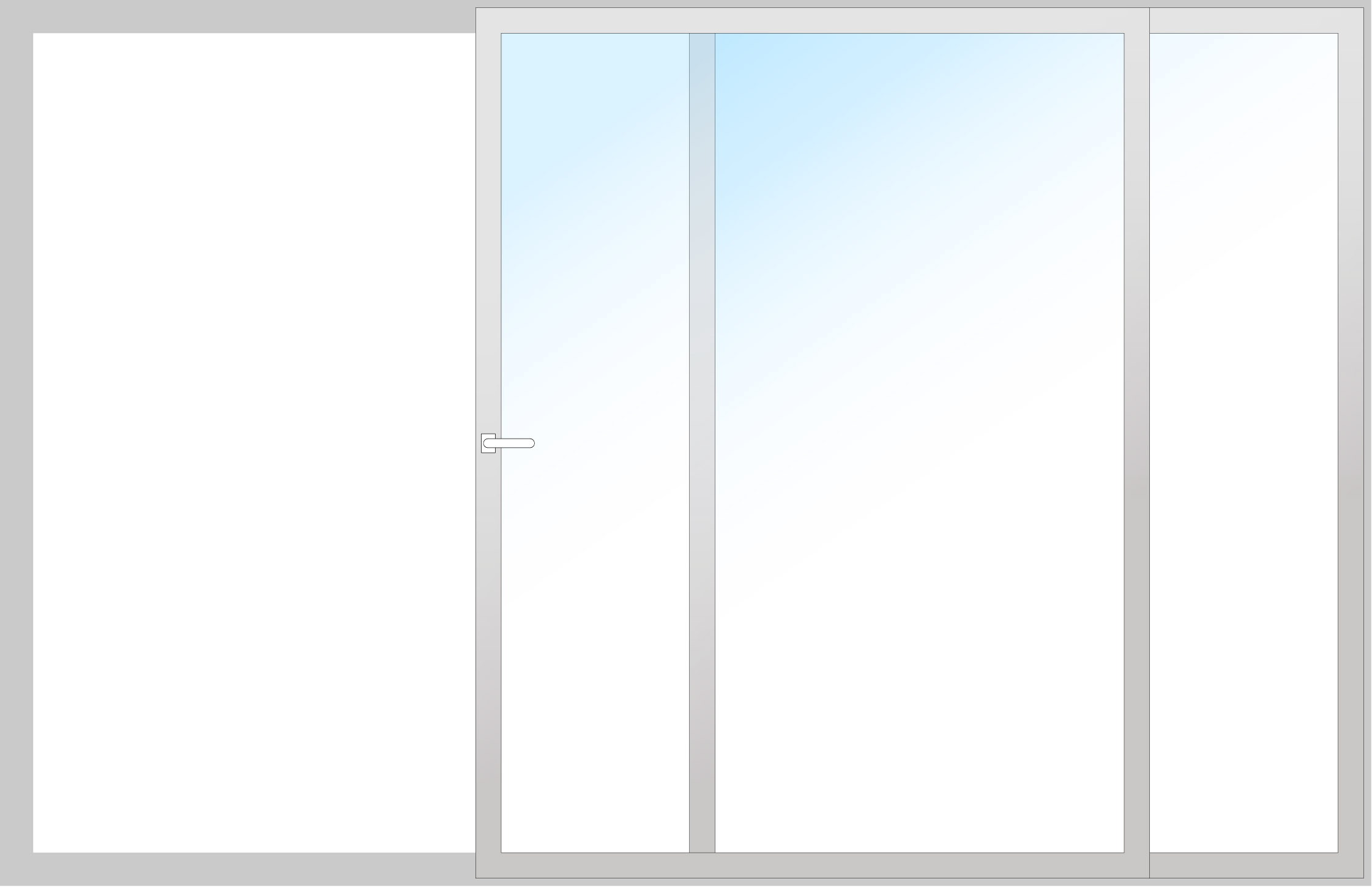 Drutex ALU HS-Tür 2400x2100 Innen: Silbergrau - RAL 7001 Matt Aussen: Silbergrau - RAL 7001 Matt