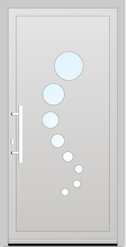 Aluplast PVC Haustür 950 x 2170 (Gesamt mit Zusätzen: B 1790 x H 2170) Innen: Weiss (ohne Dekorfarbe) Aussen: Anthrazitgrau sandstruktur (AP 60)