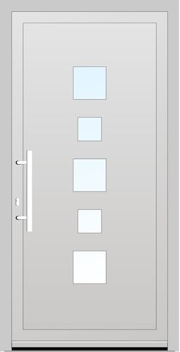 Aluplast PVC Haustür 900 x 2100 (Gesamt mit Zusätzen: B 1700 x H 2100) Innen: Weiss (ohne Dekorfarbe) Aussen: Weiss (ohne Dekorfarbe)