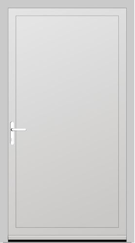 Aluplast PVC Nebeneingangstür 980 x 1980 (Gesamt mit Zusätzen: B 980 x H 1980) Innen: Grau (AP 34) Aussen: Grau (AP 34)