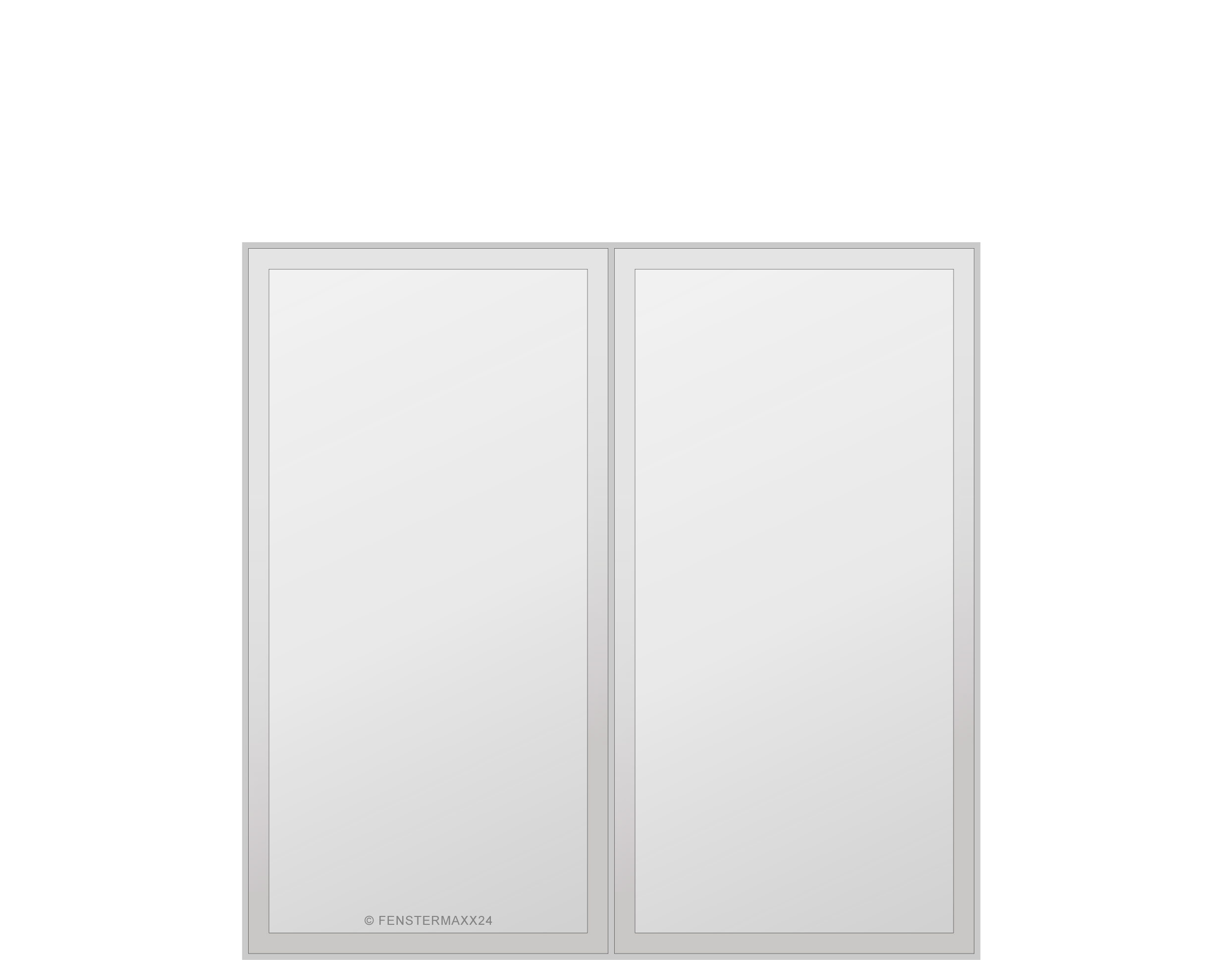 Drutex PVC Nebentür 1800 x 2200 (Gesamt mit Zusätzen: B 1800 x H 2200) Innen: Weiss (ohne Dekorfarbe) Aussen: Moosgrün (1600505)