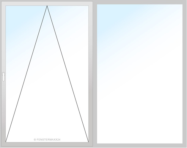 Gealan PVC-ALU PSK Tür 1910 x 2290 (Gesamt mit Zusätzen: B 1910 x H 2320 ) Innen: Weiss Aussen: RAL 9016 (Verkehrsweiß)