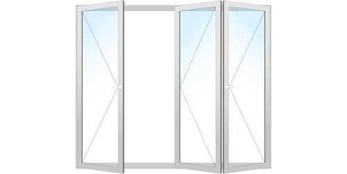 Drutex ALU Faltschiebetür 2700x1900 Innen: Anthrazitgrau, - RAL 7016 Matt Aussen: Anthrazitgrau, - RAL 7016 Matt