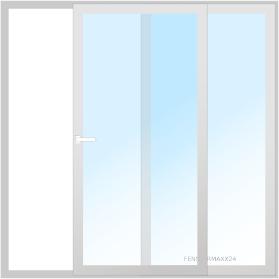 Drutex ALU Schiebefenster 2000 x 800 (Gesamt mit Zusätzen: B 2000 x H 800) Innen: Anthrazitgrau, - RAL 7016 Matt Aussen: Anthrazitgrau, - RAL 7016 Matt