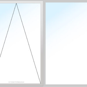 Drutex PVC PSK Tür 2420 x 2290 (Gesamt mit Zusätzen: B 2420 x H 2290 ) Innen: Weiss (ohne Dekorfarbe) Aussen: Weiss (ohne Dekorfarbe)