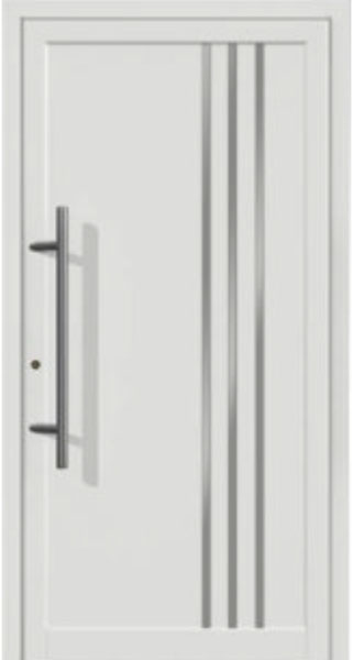 Gealan PVC Haustuer 974 x 2056 (Gesamt mit Zusätzen: B 1474 x H 2056 ) Innen: Weiss (Standard) Aussen: Anthrazitgrau - RAL 7016 glatt (Standard)