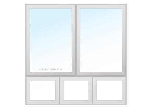 Drutex ALU Fenster 1380 x 590 (Gesamt mit Zusätzen: B 1380 x H 1180) Innen: Verkehrsweiß - RAL 9016 Matt Aussen: Verkehrsweiß - RAL 9016 Matt
