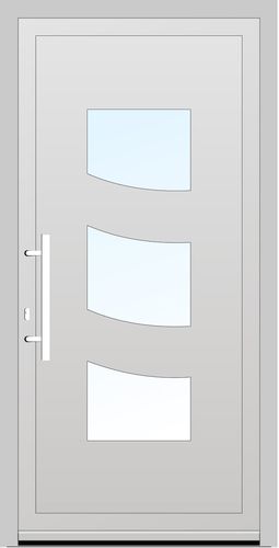 Aluplast PVC Haustür 1120 x 2200 (Gesamt mit Zusätzen: B 1600 x H 2200) Innen: Weiss (ohne Dekorfarbe) Aussen: Weiss (ohne Dekorfarbe)