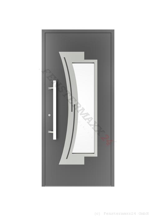 Drutex ALU Haustür 1115 x 2150 (Gesamt mit Zusätzen: B 1115 x H 2150) Innen: ADEC M103 Mahagoni Aussen: ADEC M103 Mahagoni