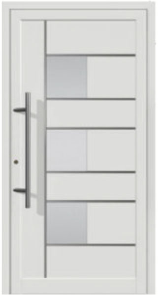 Gealan PVC Haustuer 800 x 1900 (Gesamt mit Zusätzen: B 1300 x H 1900 ) Innen: Weiss (Standard) Aussen: Anthrazitgrau RAL 7016 (glatt)