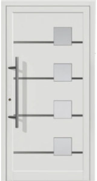 Gealan PVC Haustuer 1200 x 2200 (Gesamt mit Zusätzen: B 1700 x H 2200 ) Innen: Weiss (Standard) Aussen: Weiss (Standard)