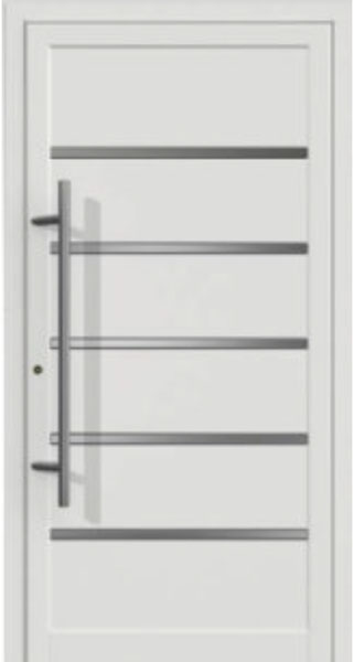 Gealan PVC Haustuer 1000 x 2000 (Gesamt mit Zusätzen: B 1000 x H 2000 ) Innen: Anthrazitgrau RAL 7016 (matt) Aussen: Weiss (Standard)