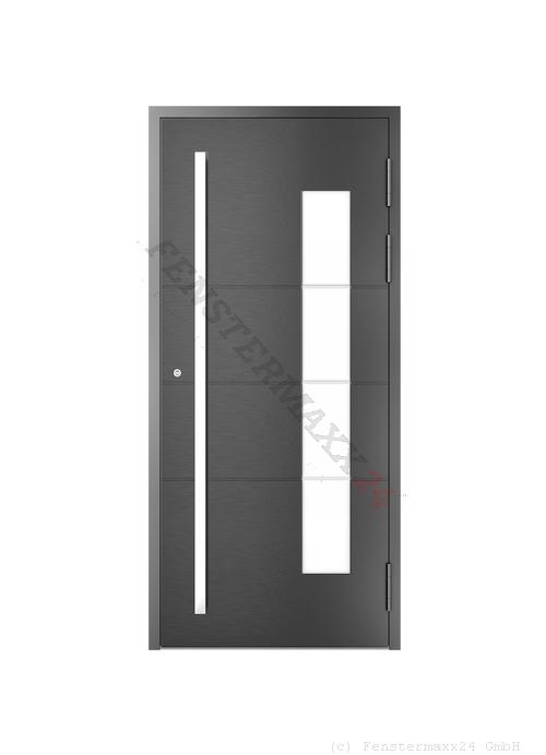 Drutex ALU Haustür 1100 x 1900 (Gesamt mit Zusätzen: B 1100 x H 1900) Innen: Aussen: