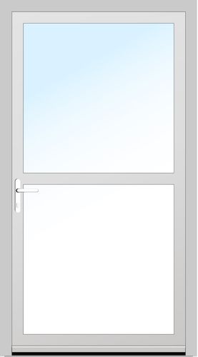 Aluplast PVC Nebeneingangstür 1200 x 2100 (Gesamt mit Zusätzen: B 1200 x H 2100) Innen: Weiss (ohne Dekorfarbe) Aussen: Basaltgrau Sandstruktur (AP 62)