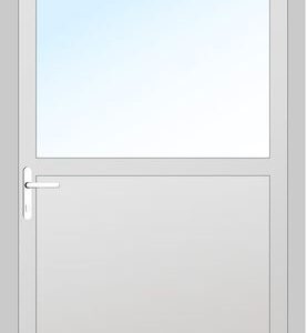 Aluplast PVC Nebeneingangstür 960 x 2170 (Gesamt mit Zusätzen: B 960 x H 2170) Innen: Weiss (ohne Dekorfarbe) Aussen: Weiss (ohne Dekorfarbe)